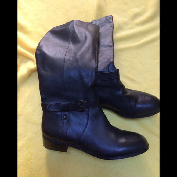LIKE NEW J Jill Women’s Black Leather Riding Boots - Picture 2 of 7